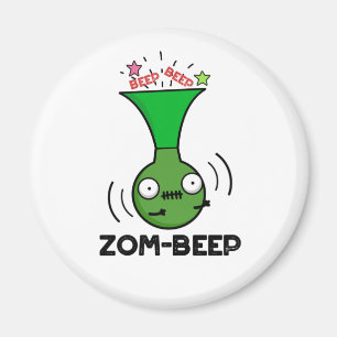 Zom-beep Funny Halloween Zombie Honker Pun Magnet