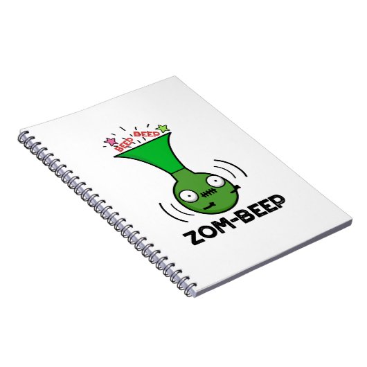 Zom-beep Funny Halloween Zombie Honker Pun Notizblock (Rechte Seite)