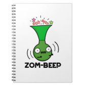 Zom-beep Funny Halloween Zombie Honker Pun Notizblock (Vorderseite)
