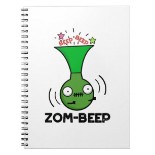Zom-beep Funny Halloween Zombie Honker Pun Notizblock