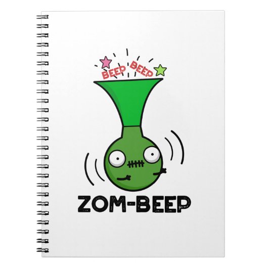 Zom-beep Funny Halloween Zombie Honker Pun Notizblock (Vorderseite)