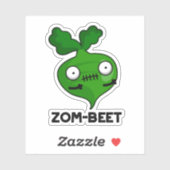 Zom-Beet Funny Halloween Zombie Beet Pun Aufkleber (Blatt)