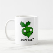 Zom-Beet Funny Halloween Zombie Beet Pun Kaffeetasse (Links)