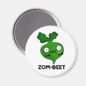 Zom-Beet Funny Halloween Zombie Beet Pun Magnet (Vorderseite/Rückseite)