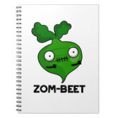 Zom-Beet Funny Halloween Zombie Beet Pun Notizblock (Vorderseite)