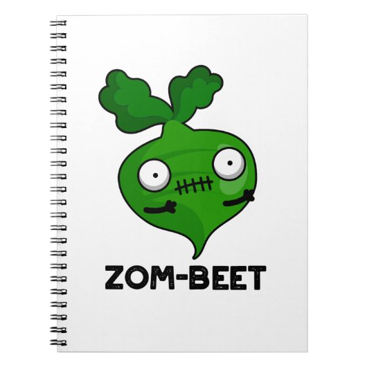 Zom-Beet Funny Halloween Zombie Beet Pun Notizblock (Vorderseite)