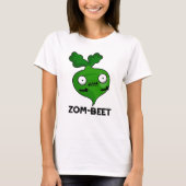 Zom-Beet Funny Halloween Zombie Beet Pun T-Shirt (Vorderseite)