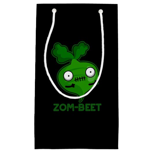 Zom beet Funny Zombie Beet Pun Dark BG Kleine Geschenktüte (Vorderseite)