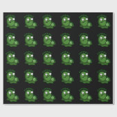 Zom-big Zom-small Funny Zombie Pun Dark BG Geschenkpapier (Flach)