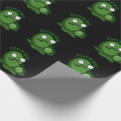 Zom-big Zom-small Funny Zombie Pun Dark BG Geschenkpapier (Ecke)