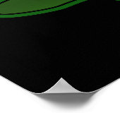 Zom-big Zom-small Funny Zombie Pun Dark BG Poster (Ecke)