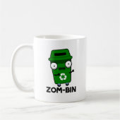 Zom-bin Funny Halloween Zombie Müller Pun Kaffeetasse (Links)