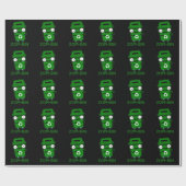 Zom-bin Funny Zombie Müller Pun Dark BG Geschenkpapier (Flach)