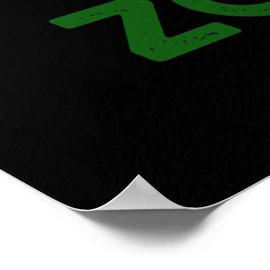 Zom-bin Funny Zombie Müller Pun Dark BG Poster (Ecke)