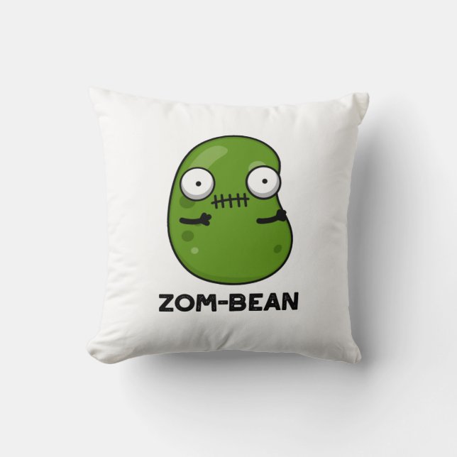 Zom-Bohnen-Funny Halloween Zombie Bean Pun Kissen (Vorderseite)
