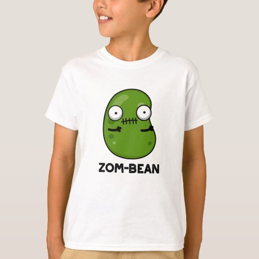 Zom-Bohnen-Funny Halloween Zombie Bean Pun T-Shirt (Vorderseite)