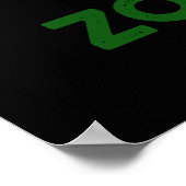 Zom-Bohnen Funny Zombie Bean Pun Dark BG Poster (Ecke)