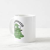 Zom breed Funny Halloween Zombie Breed Pun Kaffeetasse (Vorderseite Links)