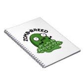 Zom breed Funny Halloween Zombie Breed Pun Notizblock (Rechte Seite)