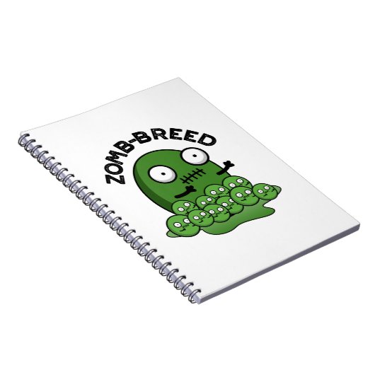 Zom breed Funny Halloween Zombie Breed Pun Notizblock (Rechte Seite)