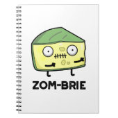 Zom-brie Funny Halloween Zombie Brie Cheese Pun Notizblock (Vorderseite)
