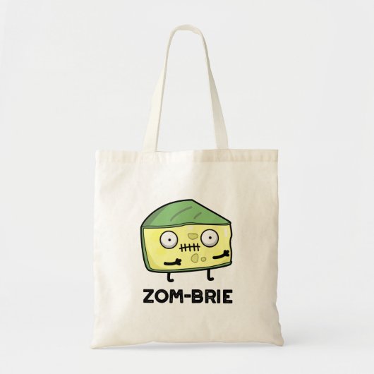 Zom-brie Funny Halloween Zombie Brie Cheese Pun Tragetasche (Vorne)
