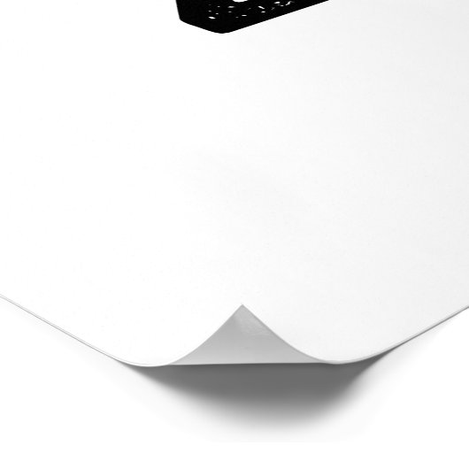 Zom-E Funny Halloween Zombie Alphabet E Pun Poster (Ecke)