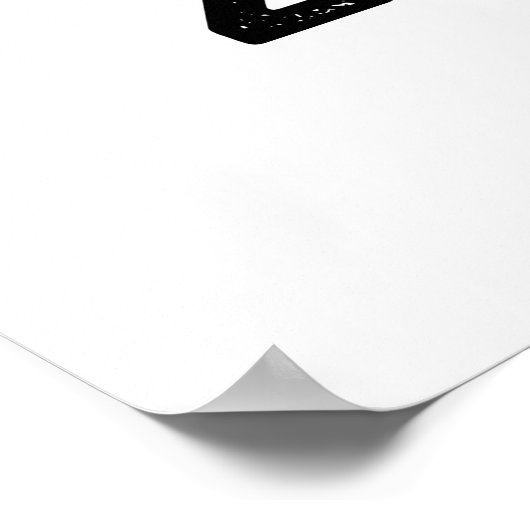 Zom-P Funny Halloween Zombie Alphabet P Pun Poster (Ecke)