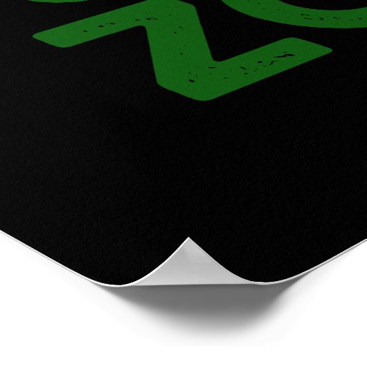 Zom-P Funny Zombie Alphabet P Pun Dark BG Poster (Ecke)