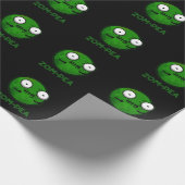 Zom-pea Funny Zombie Pea Pun Dark BG Geschenkpapier (Ecke)
