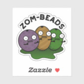 Zom-Perlen Funny Halloween Zombie Beads Pun Aufkleber (Blatt)