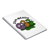 Zom-Perlen Funny Halloween Zombie Beads Pun Notizblock (Rechte Seite)
