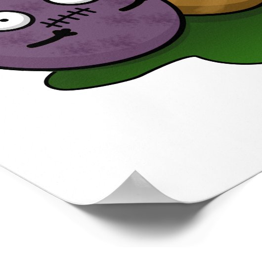 Zom-Perlen Funny Halloween Zombie Beads Pun Poster (Ecke)