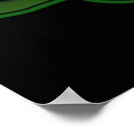 Zom-Perlen Funny Zombie Beads Pun Dark BG Poster (Ecke)