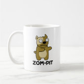 Zom-pit Funny Halloween Zombie Pit Bull Pun Kaffeetasse (Links)