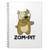 Zom-pit Funny Halloween Zombie Pit Bull Pun Notizblock (Vorderseite)