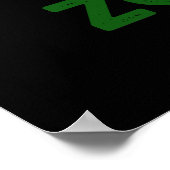 Zom-pit Funny Halloween Zombie Pun Dark BG Poster (Ecke)