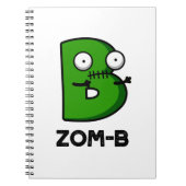 Zomb-b Funny Halloween Zombie Alphabet B Pub Notizblock (Vorderseite)
