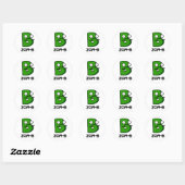 Zomb-b Funny Halloween Zombie Alphabet B Pub Runder Aufkleber (Blatt)