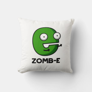 Zomb-E Funny Halloween Zombie Alphabet Pun Kissen