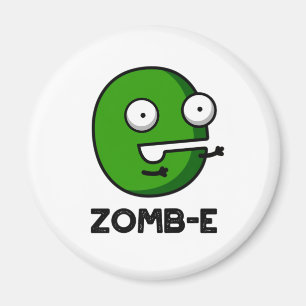 Zomb-E Funny Halloween Zombie Alphabet Pun Magnet