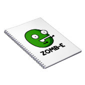 Zomb-E Funny Halloween Zombie Alphabet Pun Notizblock (Rechte Seite)