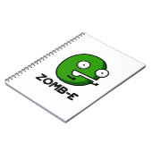 Zomb-E Funny Halloween Zombie Alphabet Pun Notizblock (Linke Seite)
