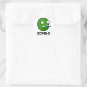 Zomb-E Funny Halloween Zombie Alphabet Pun Runder Aufkleber (Tasche)