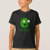 Zomb-E Funny Halloween Zombie Alphabet Pun T-Shirt (Vorderseite)