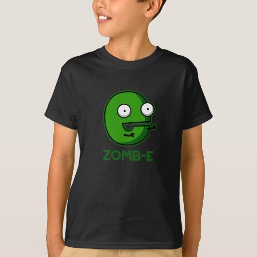 Zomb-E Funny Halloween Zombie Alphabet Pun T-Shirt (Vorderseite)