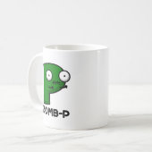 Zomb-P Funny Halloween Zombie Alphabet Pun Kaffeetasse (Vorderseite Links)