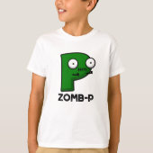 Zomb-P Funny Halloween Zombie Alphabet Pun T-Shirt (Vorderseite)