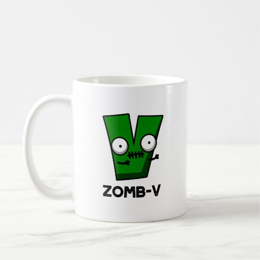 Zomb-V Funny Halloween Zombie Alphabet / Pub Kaffeetasse (Links)