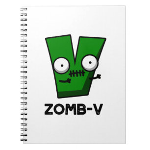 Zomb-V Funny Halloween Zombie Alphabet / Pub Notizblock